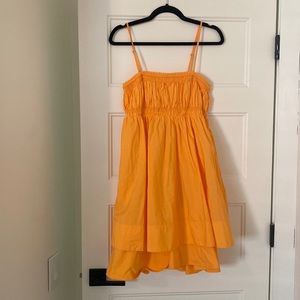 Vibrant Anthropologie Dress - so flattering!
